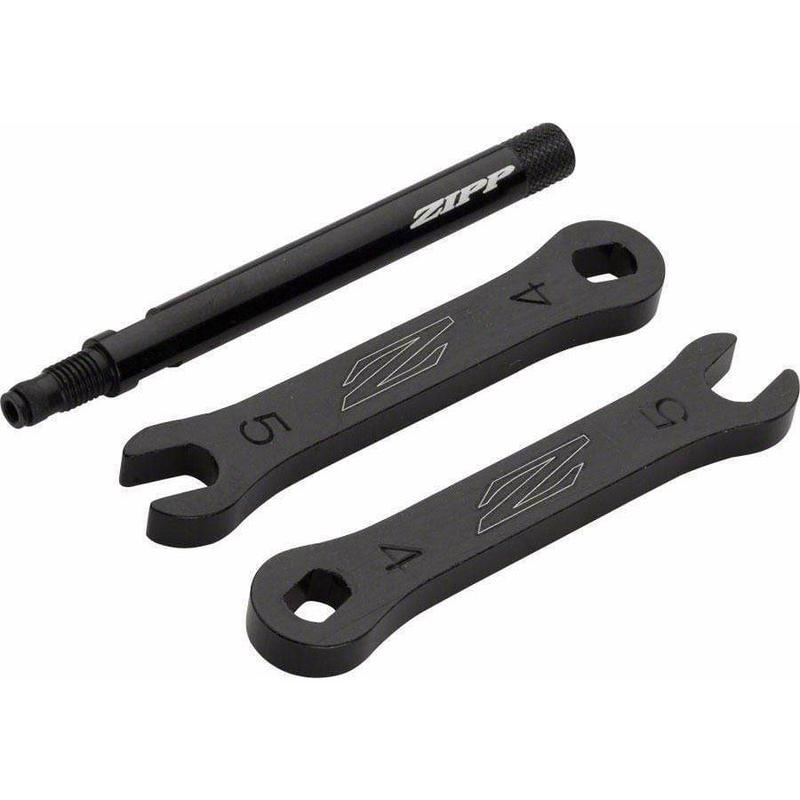 Zipp Tangente Aluminum Knurled Valve Extender - 65mm 808 1 Piece Removable Presta Valve BLK